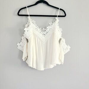 Lulu's White Lace Detail Camisole
